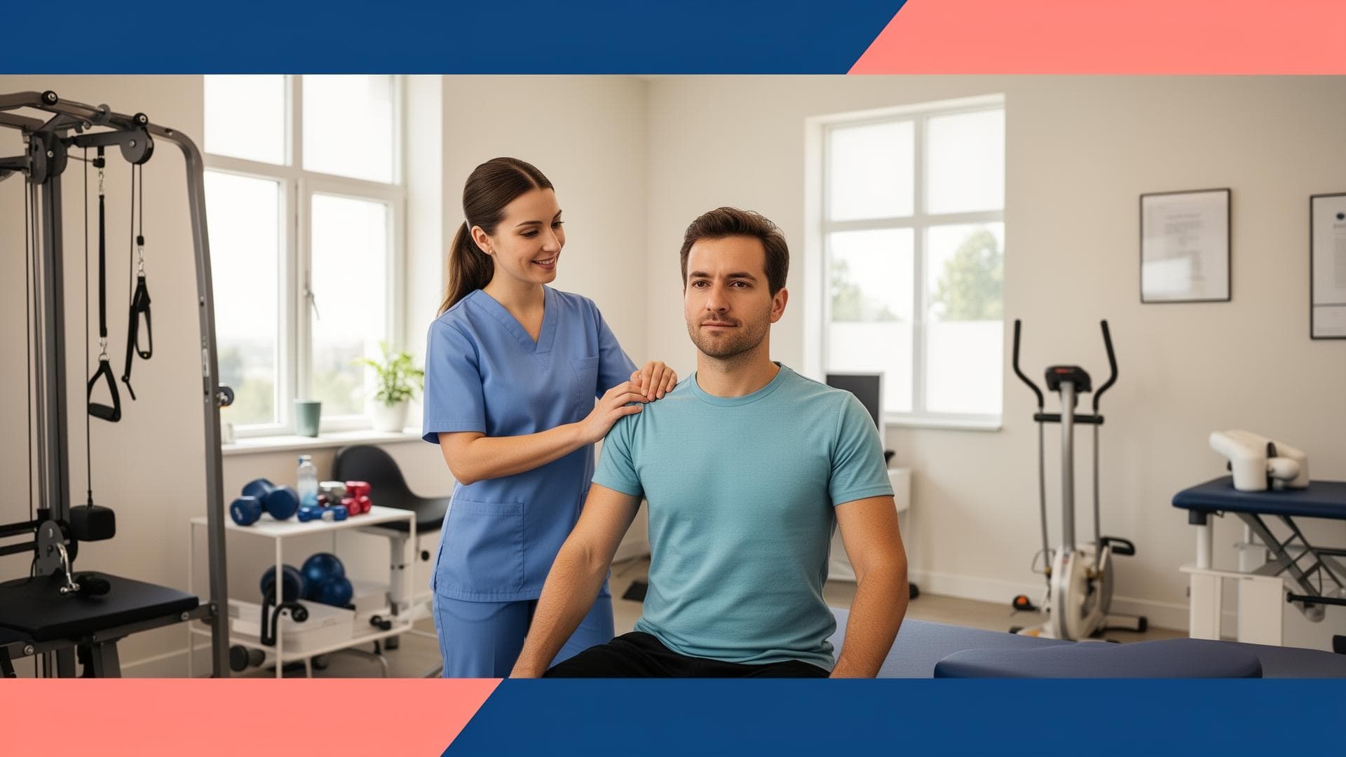 Physical therapist helping patient with rehabilitation exercises in Chantilly VA